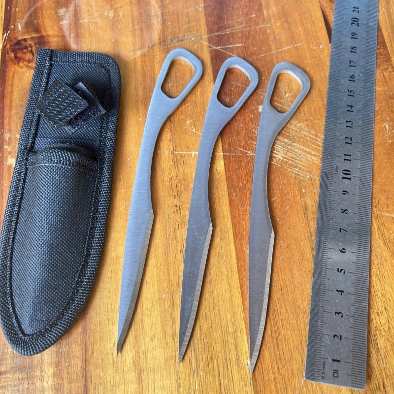 Practice Throwing Knife Set YF126 – 3-Piece, White Practice Throwing Knife Set YF126 – 3-Piece, White